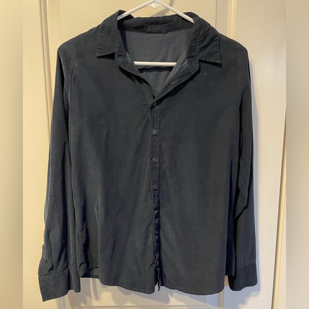 CP Shades fine-wale corduroy shirt in navy